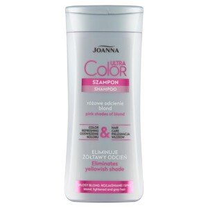 Joanna Ultra Color - Shampoo For Pink Shades Of Blond - Strengthening Revitalising Hair Shampoo - Colour Refreshing & Hair Care - Neutralises The Yellowish Tint - Restores Full Shine - 200 ml
