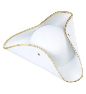 WIDMANN - Felt Tricorne with Gold Finish, Unisex Adult, Venetian Carnival, Casanova, Nobles, Pirates, 18th, 19th century