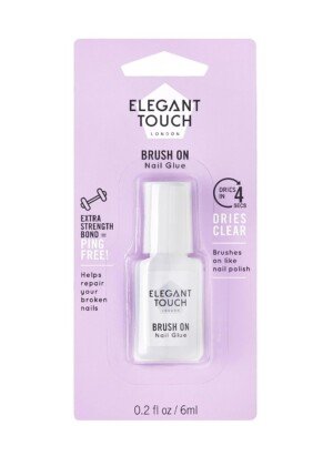 Elegant Touch Brush On Nail Glue Clear 6ml