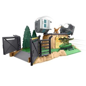 Jurassic World Dominion Minis Giganotosaurus Rampage Playset with 2 Mini Dinosaur Figures and Break Apart Features, Toy Gift Set ​