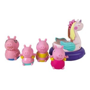 Toomies Daddy Pig, Mummy Pig, Peppa, George Bath Squirters & Peppa's Unicorn, Baby Bath Toys, Kids Bath Toys for Water Play, Fun Bath Accessories for Babies & Toddlers, Suitable for 18 Months +
