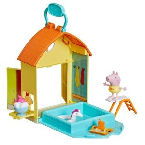 Peppa Pig Peppa’s Adventures Peppa’s Swimming Pool Playset Preschool Toy, Includes 1 Figure and 4 Accessories