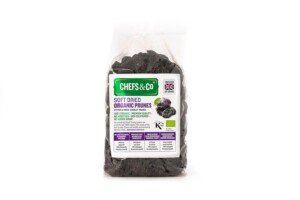CHEFS & CO Soft Dried Prunes (pitted) | Whole Dried Fruits | Healthy Snack | Vegan & Vitamins Retained | Unsorbated | No Added Sugar (ORGANIC, 400 g (Pack of 1)))