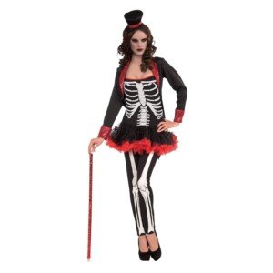 Bristol Novelty AC439 Mrs Bone Jangles Costume, Red, UK 10-14
