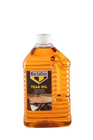 Bartoline Teak Oil 2L, Deep Penetrating Wood Oil for Outdoor and Indoor Furniture, Garden Furniture, Hardwood Protection & Teak Care
