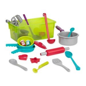 Battat – Pretend Cooking Set – Plastic Kitchen Toys – Play Dishes & Utensils – Toddler Cooking Set – 3+ Years(21 Pieces)