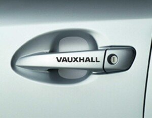 6x Vauxhall Car Door Handle Decals Sticker Adhesive Premium Quality Zafira Astra