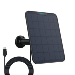 Reolink 6W Solar Panel Power Supply for Security Camera Outdoor Wireless Like Argus Eco, Argus PT, Argus 3 Pro, Go Plus/PT etc, 360° Adjustable Mount, 4 Meter Cable, Black