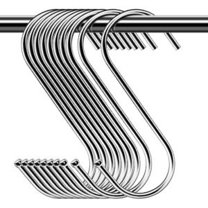30 Pack S Hooks Heavy Duty Metal S Shaped Hooks Utility Hangers for Kitchen Utensils Office Bathroom Closet Workshop Garage Office Household Home Essential Set