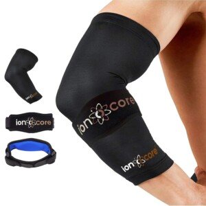 Tennis & Golf Elbow Support Protection System for Men & Women - Copper Compression Sleeve & Tennis Elbow Support Strap - Pain Relief & Recovery for Tennis Elbow, Golfers Elbow, Gym & Sports