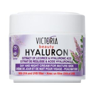 Victoria Beauty Face Cream for Mature Skin (Age 60-75) - Day and Night Anti Wrinkle Moisturiser with Hyaluronic Acid, Retinol, Vitamin E and Urea - UVA/UVB Filter,50ml
