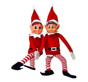 Elves Behavin' Badly - 12" Vinyl Faced Naughty Elf Doll Set Boy and Girl - The Original Cheeky Elves