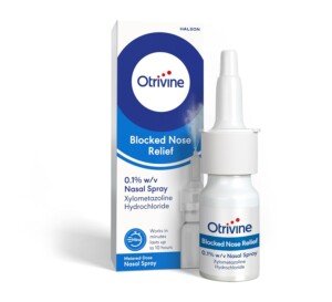Otrivine Nasal Spray Adult, Decongestant for Blocked Nose Relief in Cold and Flu, 10 ml