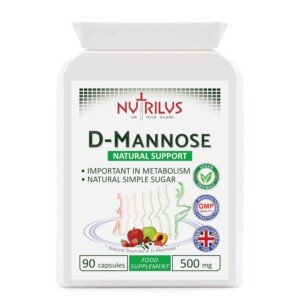 D-Mannose 90 Capsules 500mg - 1000mg per Serving - Pure Extract - Vegan - not Tablets - Urinary Tract - Bladder Infections - UTI