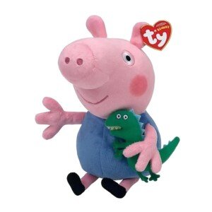 TY Peppa Pig George Beanie Baby 15 cm – Soft Plush Toy Teddy for Kids, Collectible Stuffed Animal Plushies Soft Toy Gift for Toddlers & Children
