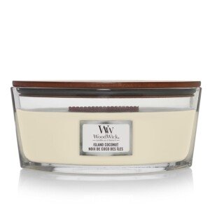 WoodWick Ellipse Scented Candle | Island Coconut | with Crackling Wick | Burn Time: Up to 50 Hours