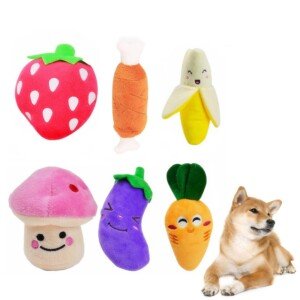 Small Dog Toys Squeaky Dog Toys Pets Squeaky Toy, 6 PCs Plush Puppy Toys for Small Medium Dogs