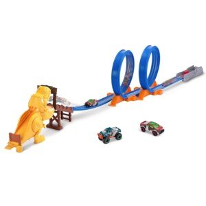 Zuru Metal Machines T-Rex Attack Building Playset with Mini Racing Car