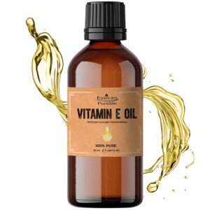 Essican Purelife Pure Vitamin E Oil for Skin, 50ml Natural Vit E Oil for Skin, Hair & Face, Antioxidant Rich, Carrier Oils for Essential Oils Mixing, Supports Hair Growth, Nails & Cuticles