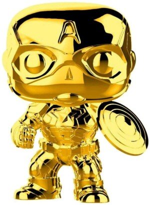 Funko POP! Bobble: Marvel: Marvel Studios 10: Captain America (Chrome)