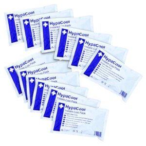 Safety First Aid Group HypaCool Instant Cold Ice Packs, Standard, for First Aid, Sports Injuries and Pain Relief, Pack of 12