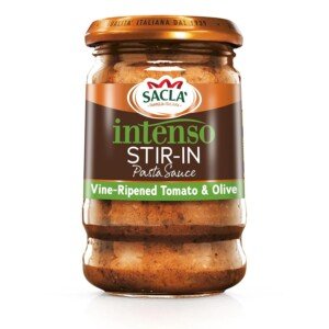 Sacla Intenso Pasta Sauce - Sweet Tomato and Olive Based Pasta Enhancer, Ideal for Beef Stew and stirring Through Pasta, 190g (Pack of 1)