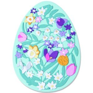 Sizzix Thinlits Die Set 15PK Intricate Floral Easter Egg by Jenna Rushforth, 665818
