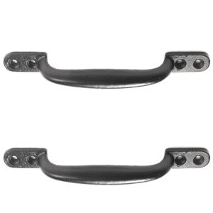 2X Black Cast Iron 6"/150mm Hot Bed Handles Door/Shed/Garden Gate D Pull Handles