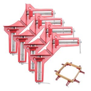 4PCS Corner Clamps for Woodwork 90 Degree Right Angle Clamps Adjustable Vice Miter Clamp for Picture Photo Frame Easel Fixing
