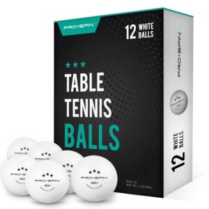 PRO-SPIN Ping Pong Balls - White 3-Star 40+ Table Tennis Balls | High-Performance ABS Training Balls | Ultimate Durability for Indoor & Outdoor Table Tennis