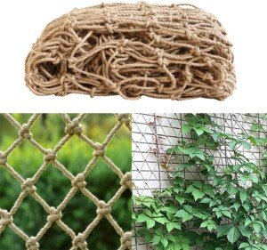 Plant Support Net,Jute Twine Trellis Netting and Bean Netting for Garden Bean Fruits Climbing Plants Sweet Peas