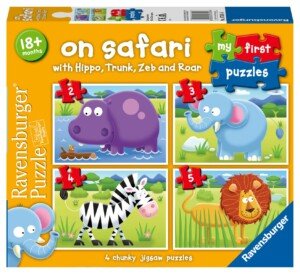 Ravensburger On Safari My First Jigsaw Puzzles (2, 3, 4 and 5 Piece) Educational Toys for Toddlers Age 18 Months and Up