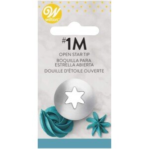 Wilton Open Star Piping Tip #1M, Silver