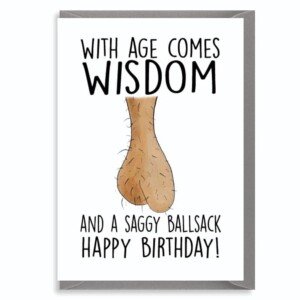 Funny Birthday Card For Him Colleague Husband Partner Male Wisdom Rude Adult Humour C369