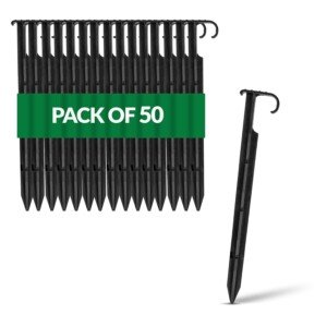 GARDENIX® Pack of 50 AquaPIN Ground Securing Pegs for Drip Irrigation Line Weeping Pipe Soaker Hose