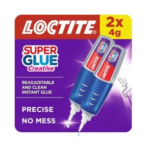 Loctite Super Glue Creative Pen for Precise Application - Gel Dries Clear for Invisible Repairs, Clear for Vertical Surfaces, 2x4 g
