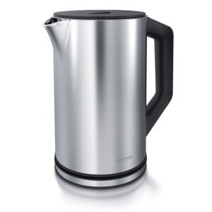 Arendo - Electric Kettle 1.5 L Cordless - Stainless Steel - Energy Saving due to Temperature Control from 40°C - 100°C - Keep Warm - BPA free No Plastic - Fast Boil Auto Shut-Off – 2200W – Silver