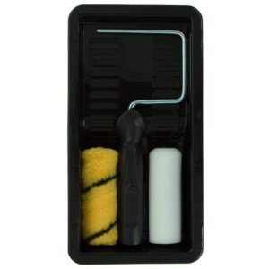 Coral 43102 Max Coat Paint Mini Roller Kit for Emulsion and Gloss, Black, 4 Inch 4 Piece Pack Set