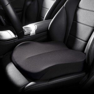 Adult Car Booster Seat, Portable Car Seat Cushions for Driving, Soft Car Seat Cushion for Height, Effectively Increase The Field of View By 10cm/ 3.9in, for Car Office Home,Black