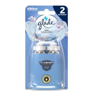 Glade Sense & Spray Air Freshener Refill, Motion Activated Automatic Room Spray and Odour Eliminator for Home, Clean Linen, Duo Pack (2 x 18ml)