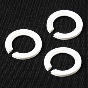 Lampshade E27 to E14 Adapter Ring, 3Pcs White Plastic Round Reducer Fitting for Lamp Shade, Diameter 28mm, Outer Diameter 45mm, 3mm Thickness, Includes 3 Adapters