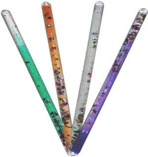 Liquid Motion Glitter Wand Sensory Toy For Autism, ADHD, SPD, Sensory Needs, Stress Relief, Anxiety And Neurodiversity. Fidget Toy For Kids, Carers And Teachers. (1pc - White)