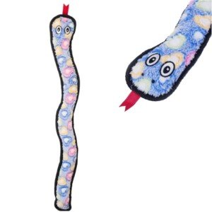 Rosewood Rope and Squeak Snake Luxury Plush Character Quality Dog Toy, 69 cm, Multicolor