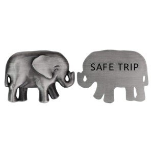 Elephant Travel Token - Safe Trip message on reverse