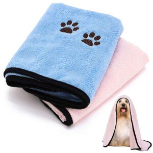 Quick Dry Dog Towel, 2 PIECES Pet Towels, Absorbent Dog Towels, Pet Bath Towel