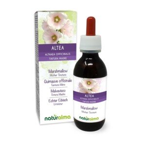 Marshmallow (Althaea officinalis) Roots Alcohol-Free Mother Tincture Naturalma - Liquid Extract Drops 120 ml - Food Supplement - Vegan