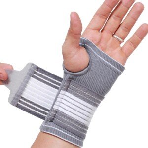 Neotech Care Hand Palm Wrist Support with Adjustable Compression Strap (Grey Colour, Size S, 1 Unit)