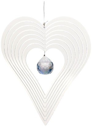 Nature's Melody CS05HE 5-Inch Heart Cosmo Spinner - Silver