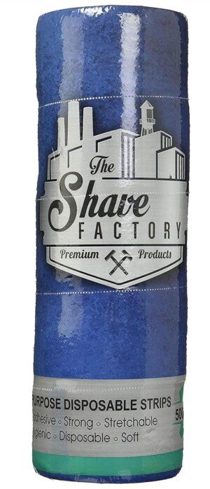 The Shave Factory Nackenstreifen für Friseure – 5 Rollen mit 100 Streifen – Wasserlinsen-Nackenschutz für eine angenehme Rasur oder einen bequemen Haarschnitt