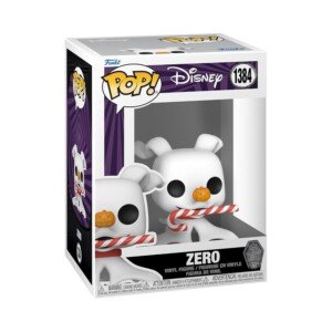 Funko Pop! Disney: the Night Before Christmas 30th - Zero With CandyCane - Disney: the Nightmare Before Christmas - Collectable Vinyl Figure - Gift Idea - Official Merchandise - Movies Fans